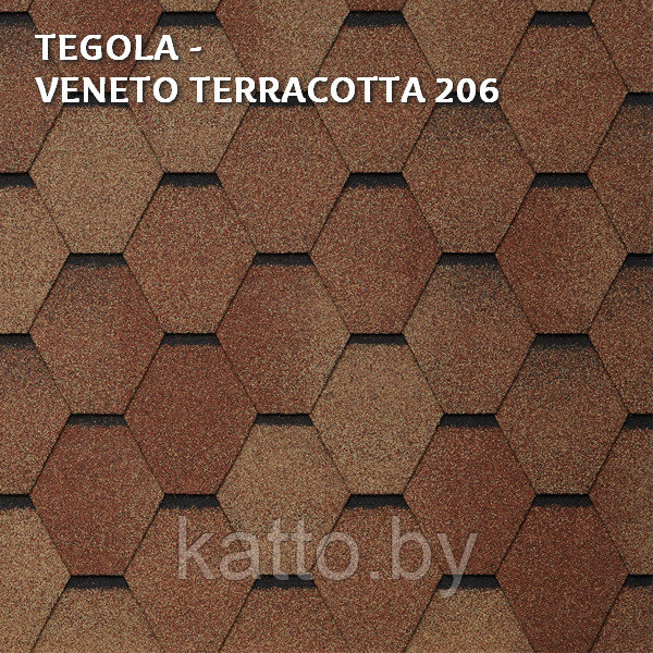 Битумная черепица TEGOLA VENETO, Terracotta 206