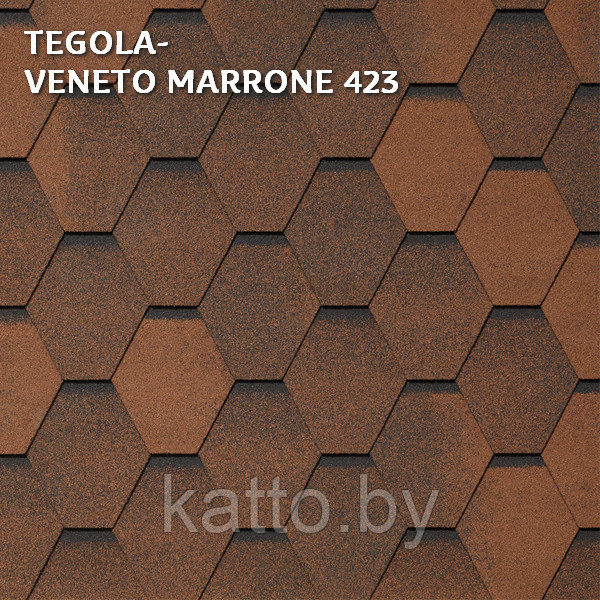 Битумная черепица TEGOLA VENETO, Marrone 423
