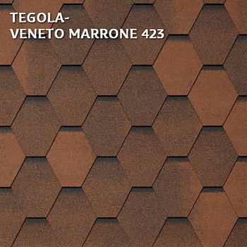 Битумная черепица TEGOLA UNICA VENETO, Marrone 423