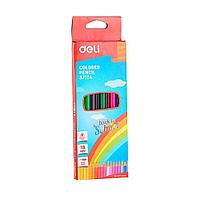 Карандаши цветные DELI Colored Pencils "Back to School", 18 цветов