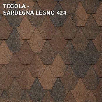 Битумная черепица TEGOLA SARDEGNA, Legno 424