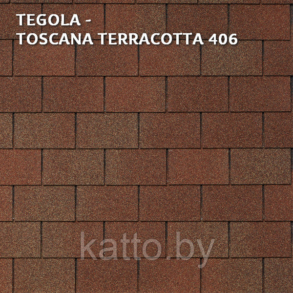 Битумная черепица TEGOLA TOSCANA, Terracotta 406