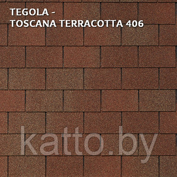 Битумная черепица TEGOLA TOSCANA, Terracotta 406