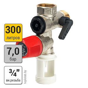 Watts SFR 3/4" до 300 л, 7 бар группа безопасности бойлера