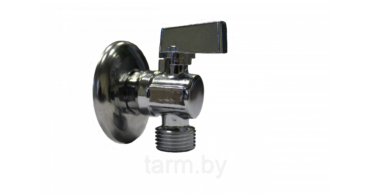 Кран 15х15 для смесителя угловой 1/2" с отражателем удлиненный