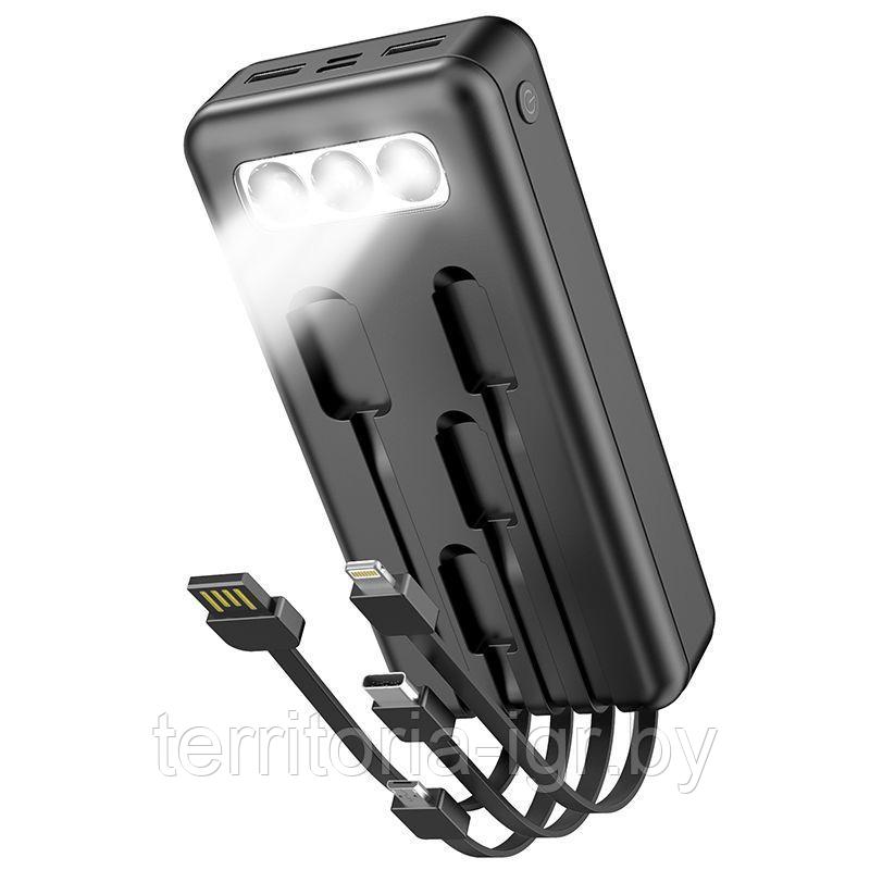 Внешний аккумулятор power bank J77A 20000mAh 2А черный Hoco - фото 2 - id-p164193632