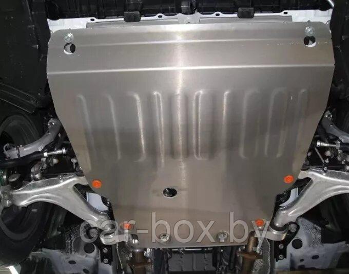 Защита радиатора Mitsubishi Pajero 4 с 2006-2020 (алюминиевая) - фото 1 - id-p164199303