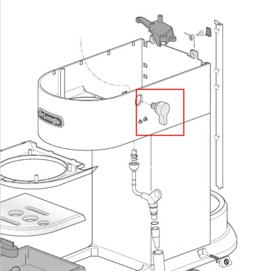 Ручка пара кофеварки DeLonghi EC680, EC685, EC695 - фото 2 - id-p136763056