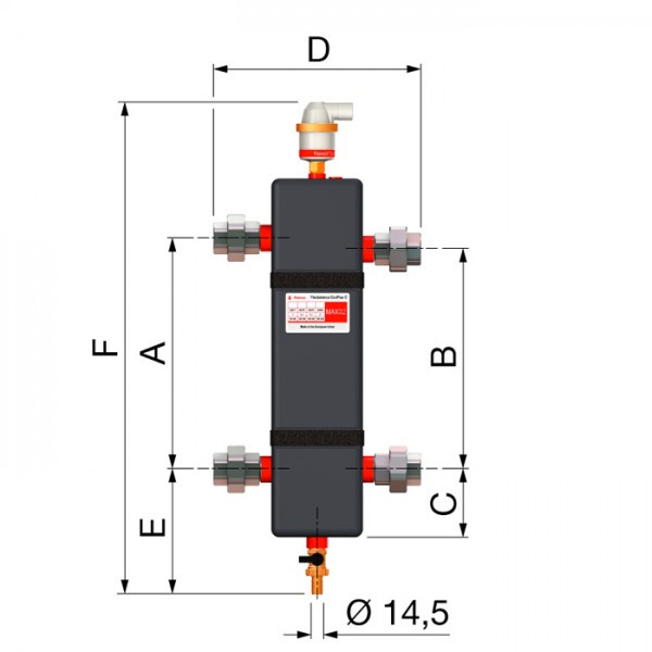 Гидравлическая стрелка Flamco Flexbalance EcoPlus C 1 для систем отопления (60 квт) - фото 7 - id-p16752261