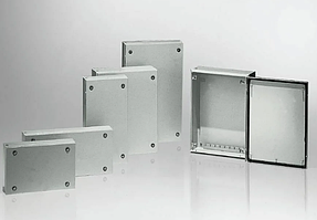 Коробка распределительная 150x150x80 (ВxШxГ) винтовое крепление крышки, RAL7035, IP66