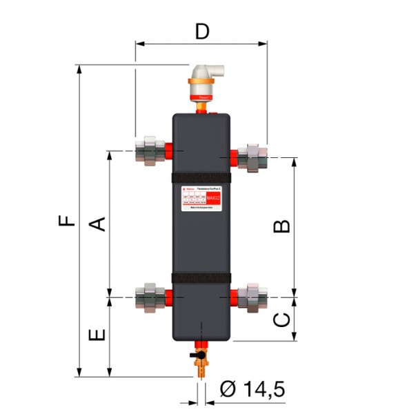 Гидравлическая стрелка Flamco Flexbalance EcoPlus C 1 1/2 для систем отопления (140 квт) - фото 7 - id-p16752282