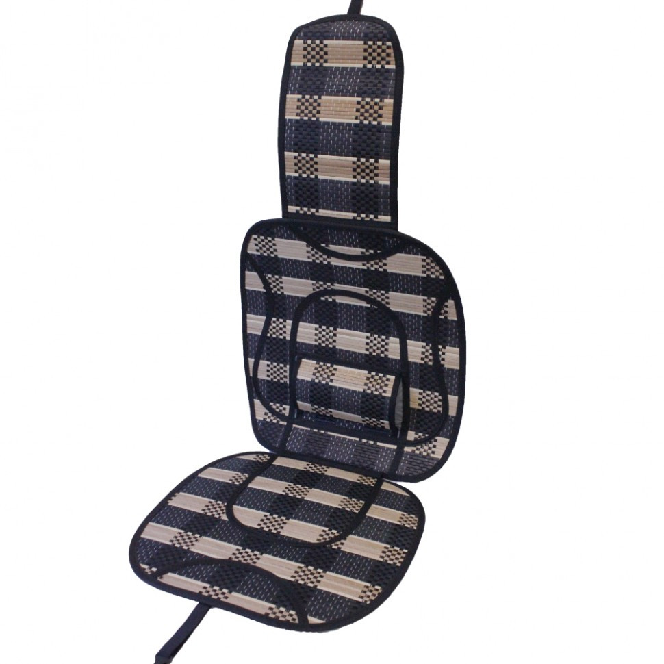 Накидка на сиденье Бамбук+Текстиль черный - фото 1 - id-p164210207