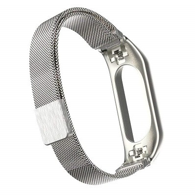 Ремешок Milanese Magnetic серебристый для Mi Band 3 - фото 4 - id-p150672479