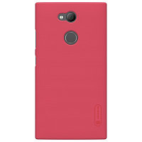 Пластиковый чехол с пленкой Nillkin Super Frosted Shield Красный для Sony Xperia L2