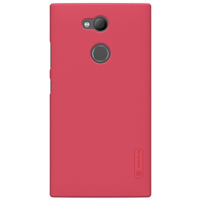 Пластиковый чехол с пленкой Nillkin Super Frosted Shield Красный для Sony Xperia L2 - фото 1 - id-p156126868