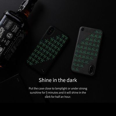 Люминисцентная накладка Nillkin Star Series Case Черный для Apple iPhone Xs - фото 5 - id-p77346491