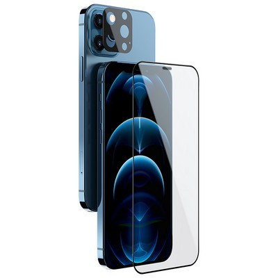 Защитное стекло Nillkin 2-in-1 HD Full Screen Tempered Glass + стекло на камеру для Apple iPhone 12 Pro Max - фото 1 - id-p151564673