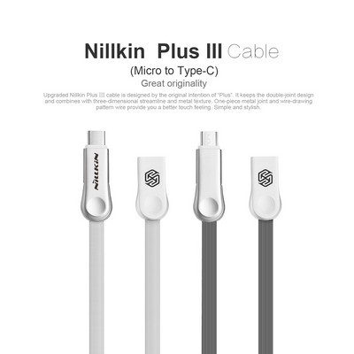 USB кабель зарядки и синхронизации Nillkin Plus III Micro USB+Type-C White - фото 6 - id-p54789952