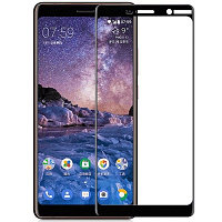 Защитное стекло Full Screen Cover 0.3 mm черное для Nokia 7 Plus