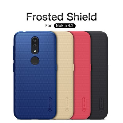 Пластиковый чехол с подставкой Nillkin Super Frosted Shield Темно-Синий для Nokia 4.2 - фото 5 - id-p102571981