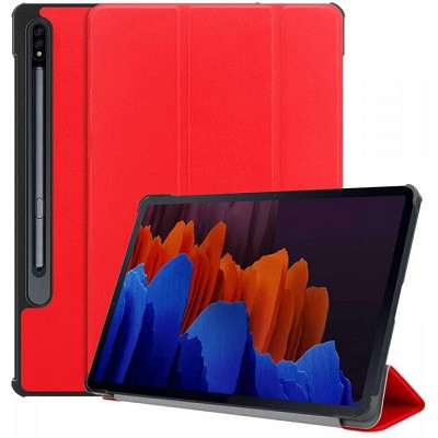 Полиуретановый чехол Nova Case красный для Samsung Galaxy Tab S7 Plus - фото 1 - id-p143289932