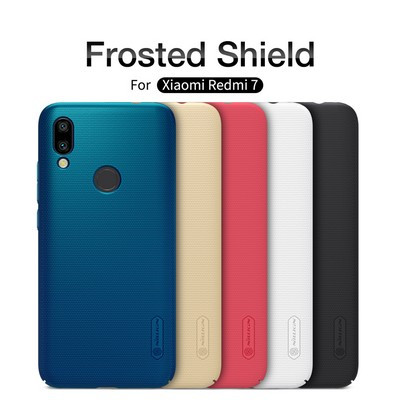 Пластиковый чехол с подставкой Nillkin Super Frosted Shield Золотой для Xiaomi Redmi 7 - фото 5 - id-p102572007