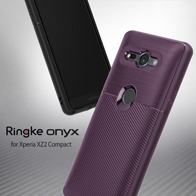 Защитный чехол бампер Ringke Onyx Case фиолетовый для Sony Xperia XZ2 Compact - фото 5 - id-p81390066