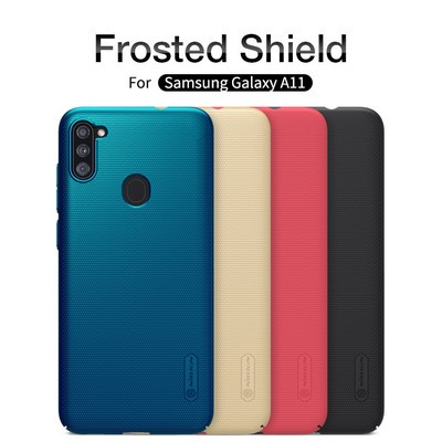 Пластиковый чехол с подставкой Nillkin Super Frosted Shield Черный для Samsung Galaxy A11/M11 - фото 5 - id-p137823965