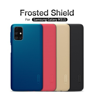 Пластиковый чехол с подставкой Nillkin Super Frosted Shield Черный для Samsung Galaxy M31s - фото 5 - id-p151625263