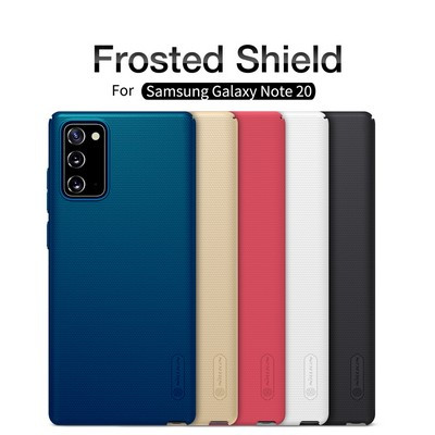 Пластиковый чехол с подставкой Nillkin Super Frosted Shield Синий для Samsung Galaxy Note 20 - фото 5 - id-p137823970