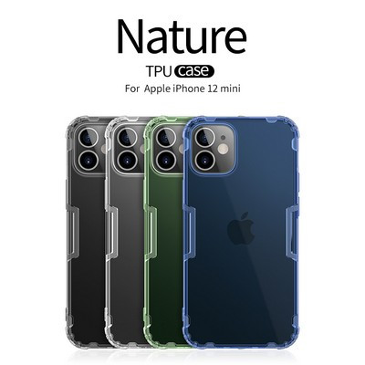 Силиконовый чехол Nillkin Nature TPU Case Зеленый для Apple iPhone 12 mini - фото 5 - id-p137823989