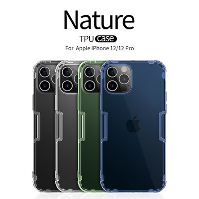 Силиконовый чехол Nillkin Nature TPU Case Серый для Apple iPhone 12 - фото 5 - id-p137823990