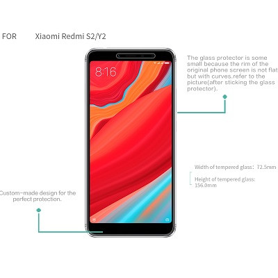 Противоударное защитное стекло с пленкой на камеру Nillkin Amazing H для Xiaomi RedMi S2 - фото 5 - id-p82495255