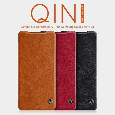 Кожаный чехол Nillkin Qin Leather Case Красный для Samsung Galaxy Note 20 - фото 5 - id-p137824001