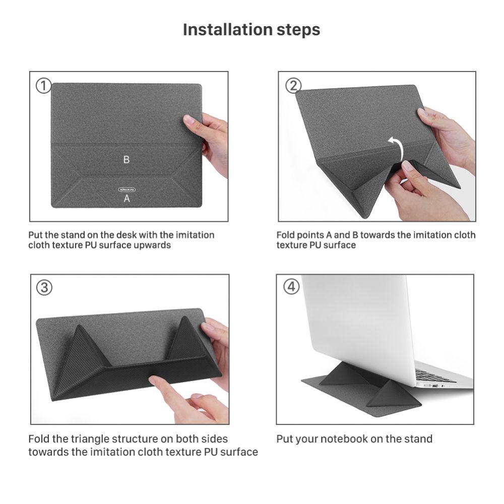 Магнитная подставка для ноутбука Nillkin Ascent Stand серый - фото 8 - id-p123839453