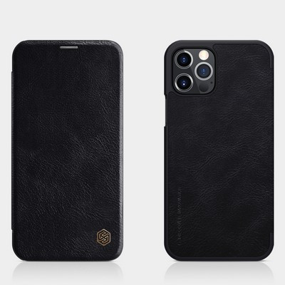 Кожаный чехол Nillkin Qin Leather Case Черный для Apple iPhone 12 Pro Max - фото 4 - id-p151625272