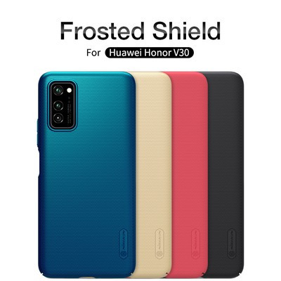 Пластиковый чехол с подставкой Nillkin Super Frosted Shield Синий для Huawei Honor V30 / Honor V30 Pro - фото 5 - id-p123266090