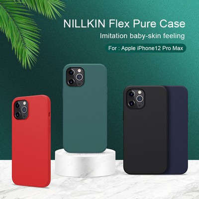 Силиконовый чехол-накладка Nillkin Flex Pure Case Черный для Apple iPhone 12 Pro Max - фото 6 - id-p137824335