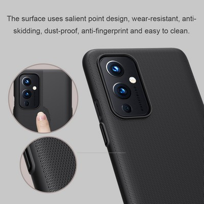 Пластиковый чехол с подставкой Nillkin Super Frosted Shield Синий для OnePlus 9 - фото 5 - id-p159632202