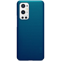 Пластиковый чехол с подставкой Nillkin Super Frosted Shield Синий для OnePlus 9 Pro