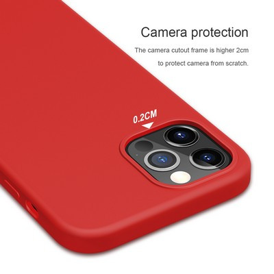 Силиконовый чехол-накладка Nillkin Flex Pure Case Красный для Apple iPhone 12 Pro Max - фото 4 - id-p142663692
