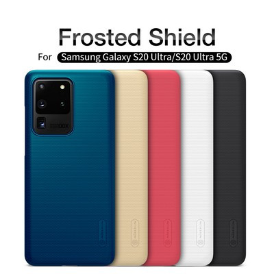 Пластиковый чехол с подставкой Nillkin Super Frosted Shield Золотой для Samsung Galaxy S20 Ultra - фото 5 - id-p123266120