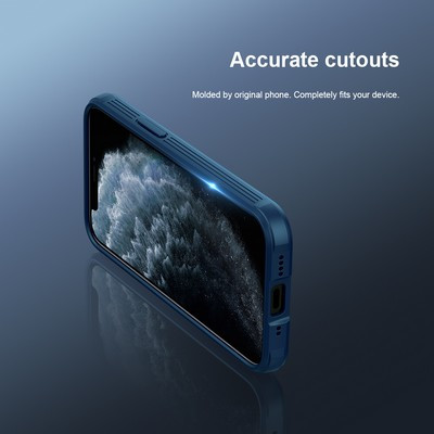 Чехол-накладка Nillkin CamShield Pro Синяя для Apple iPhone 12 - фото 6 - id-p137824364