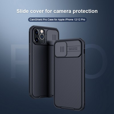 Чехол-накладка Nillkin CamShield Pro Синяя для Apple iPhone 12 - фото 9 - id-p137824364