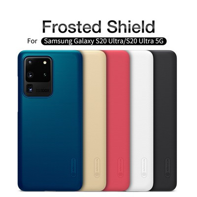 Пластиковый чехол с подставкой Nillkin Super Frosted Shield Красный для Samsung Galaxy S20 Ultra - фото 5 - id-p123266121