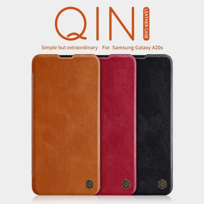 Кожаный чехол Nillkin Qin Leather Case Черный для Samsung Galaxy A20s - фото 5 - id-p123266163