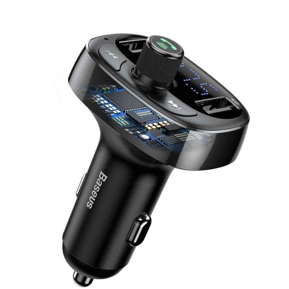 Автомобильное зарядное устройство+ FM-модулятор Baseus MP3 Charger CCALL-TM01 (Black) - фото 2 - id-p150269283