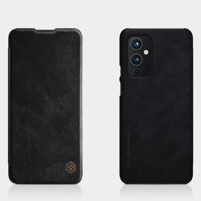 Кожаный чехол Nillkin Qin Leather Case Черный для OnePlus 9 - фото 4 - id-p159632232