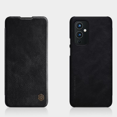 Кожаный чехол Nillkin Qin Leather Case Черный для OnePlus 9R - фото 4 - id-p159632234