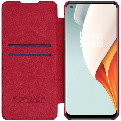 Кожаный чехол Nillkin Qin Leather Case Черный для OnePlus Nord N100 - фото 3 - id-p159632236